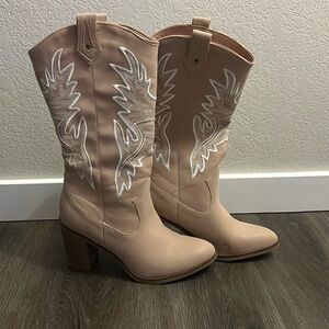 Pink High Heel Cowboy Boot